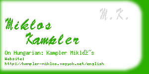 miklos kampler business card